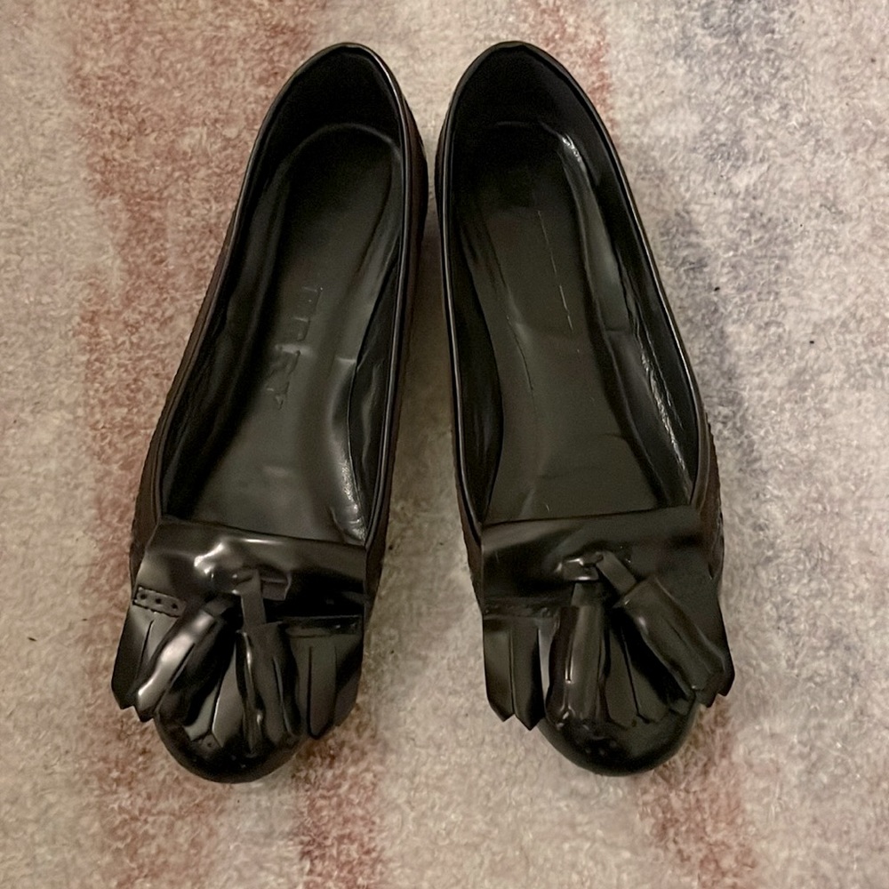 Burberry Tassel Flats, Deep Aubergine, Size 7